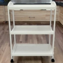 Camarera, Carro de Servicio con Ruedas Color Blanco 60x33x85 - ¡Perfecto para Tu Casa o Negocio!