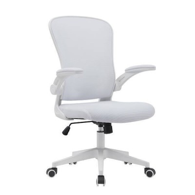 Silla de Oficina Ergonómica con Respaldo en Tejido 3D Blanco, Ajustable en Altura - Medidas 63x58x99,5-190,5 cm