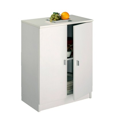 Armario Bajo de Cocina con 2 Puertas – Color Blanco – 60 x 80 x 34 cm