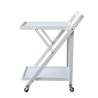 Camarera Plegable con Ruedas 65x40x85 Blanco - ¡Práctica y Elegante!
