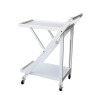 Camarera Plegable con Ruedas 65x40x85 Blanco - ¡Práctica y Elegante!