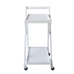 Camarera Plegable con Ruedas 65x40x85 Blanco - ¡Práctica y Elegante!