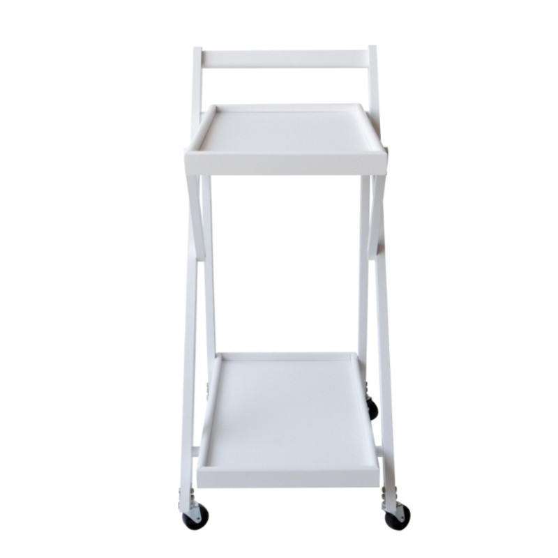 Camarera Plegable con Ruedas 65x40x85 Blanco - ¡Práctica y Elegante!