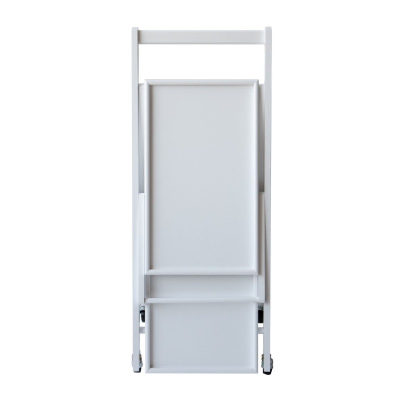 Camarera Plegable con Ruedas 65x40x85 Blanco - ¡Práctica y Elegante!