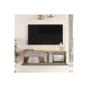 Mueble TV Moderno con Puerta en Melamina Color Antracita y Cambria 100x31.5x29.6cm - Diseño Elegante para Salón.
