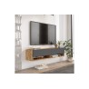 Mueble TV de Pared Color Antracita-Roble 140x31.6x29.6 cm - 2 Puertas - Estilo Moderno y Funcional.
