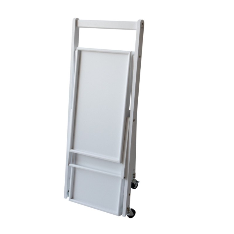 Camarera Plegable con Ruedas 65x40x85 Blanco - ¡Práctica y Elegante!