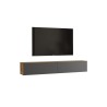 Mueble de TV de Pared moderno Antracita y Roble con 2 Cajones - 180x31.6x29.6 cm.