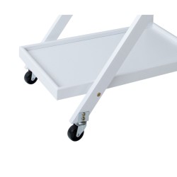 Camarera Plegable con Ruedas 65x40x85 Blanco - ¡Práctica y Elegante!