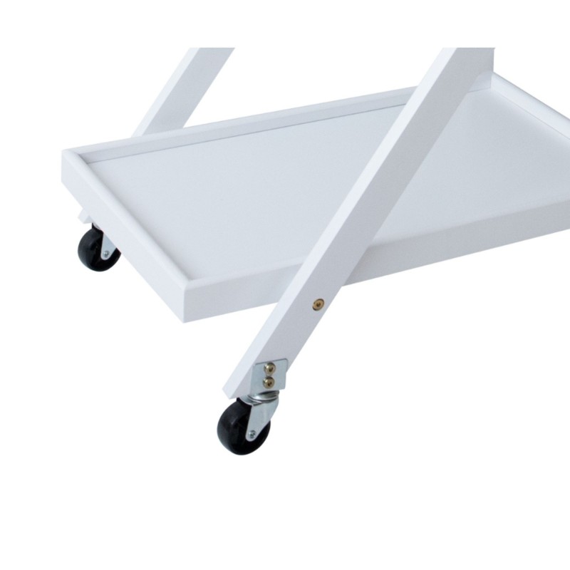 Camarera Plegable con Ruedas 65x40x85 Blanco - ¡Práctica y Elegante!