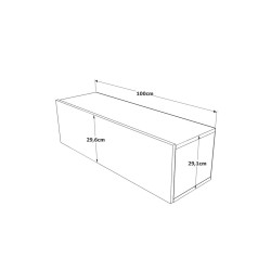 Mueble TV Moderno con Puerta en Melamina Color Madera 100x31.5x29.6cm - Diseño Elegante para Salón.