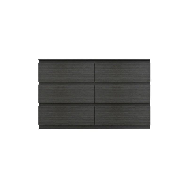 Cómoda de 6 Cajones con Amplio Espacio de Almacenaje - Color Wengue - 120x40x75 cm - Mueble Moderno para Dormitorio.