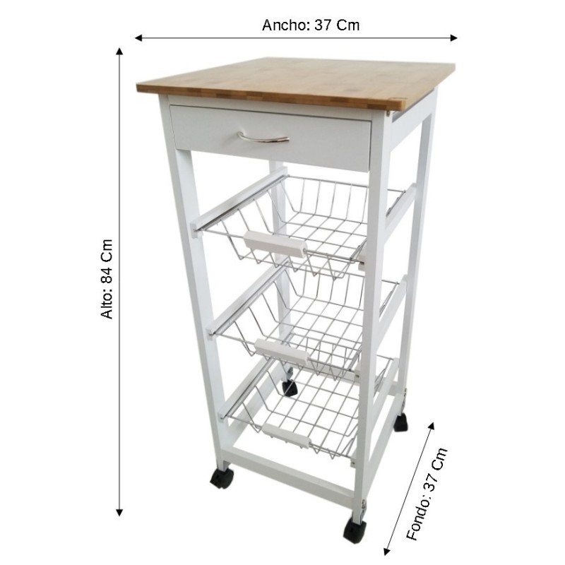 Mueble auxiliar de cocina Verdulero frutero de cocina oporto 6