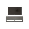 Mueble TV Moderno con 1 Puerta y Estantes en Melamina Color Gris Antracita - 100x31.5x29.6cm