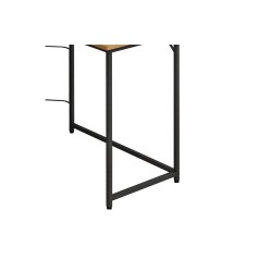 Escritorio de Oficina de Esquina Derecha en Melamina Nogal-Negro, 150x120x75 cm - Diseño Espacioso y Elegante.