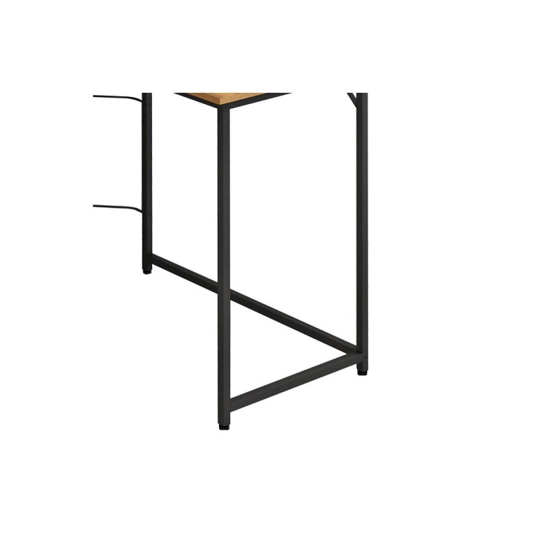 Escritorio de Oficina de Esquina Derecha en Melamina Nogal-Negro, 150x120x75 cm - Diseño Espacioso y Elegante.