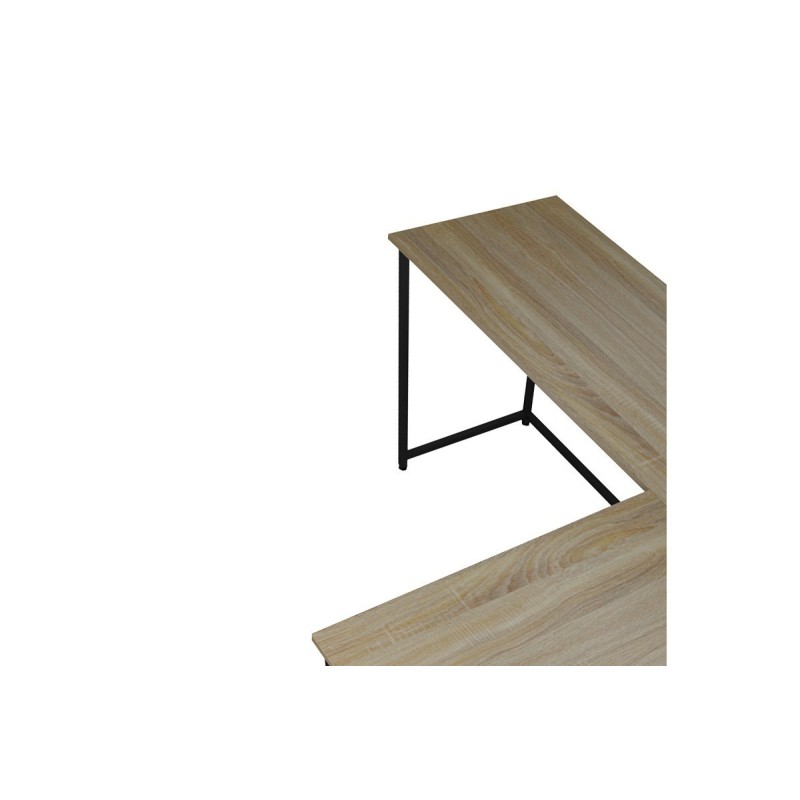 Escritorio de Oficina de Esquina Derecha en Melamina Cambria-Negro, 150x120x75 cm - Diseño Espacioso y Elegante.