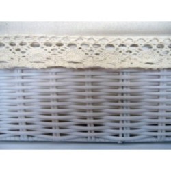 Mueble de plancha Lisboa color blanco con 4 cajones de almacenamiento y ruedas