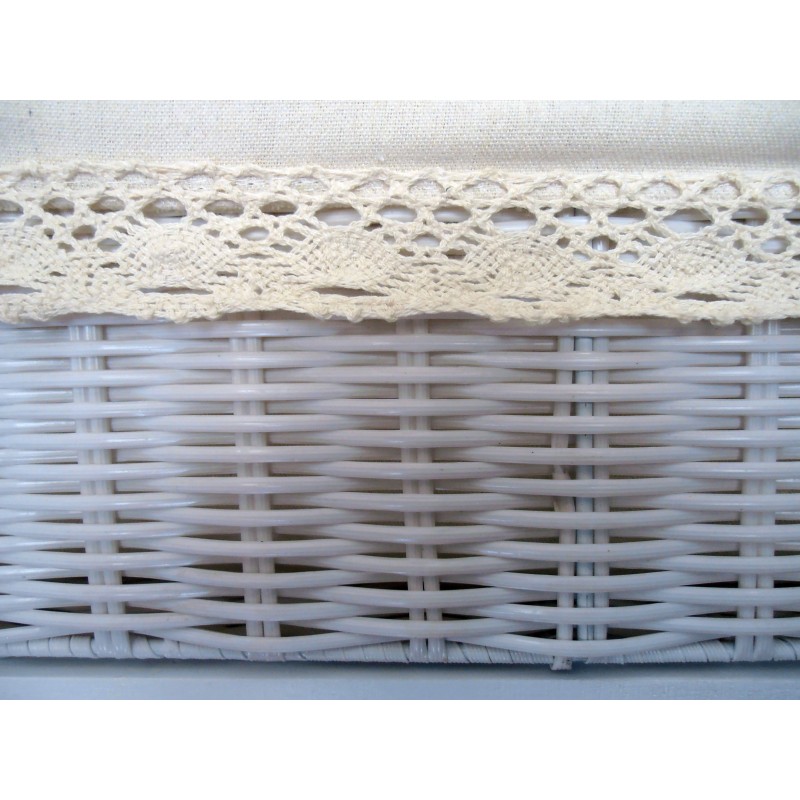 Mueble de plancha Lisboa color blanco con 4 cajones de almacenamiento y ruedas