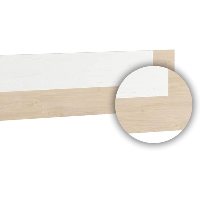 Conjunto dormitorio de Cabecero + 2 mesitas de noche color cambrian y blanco.