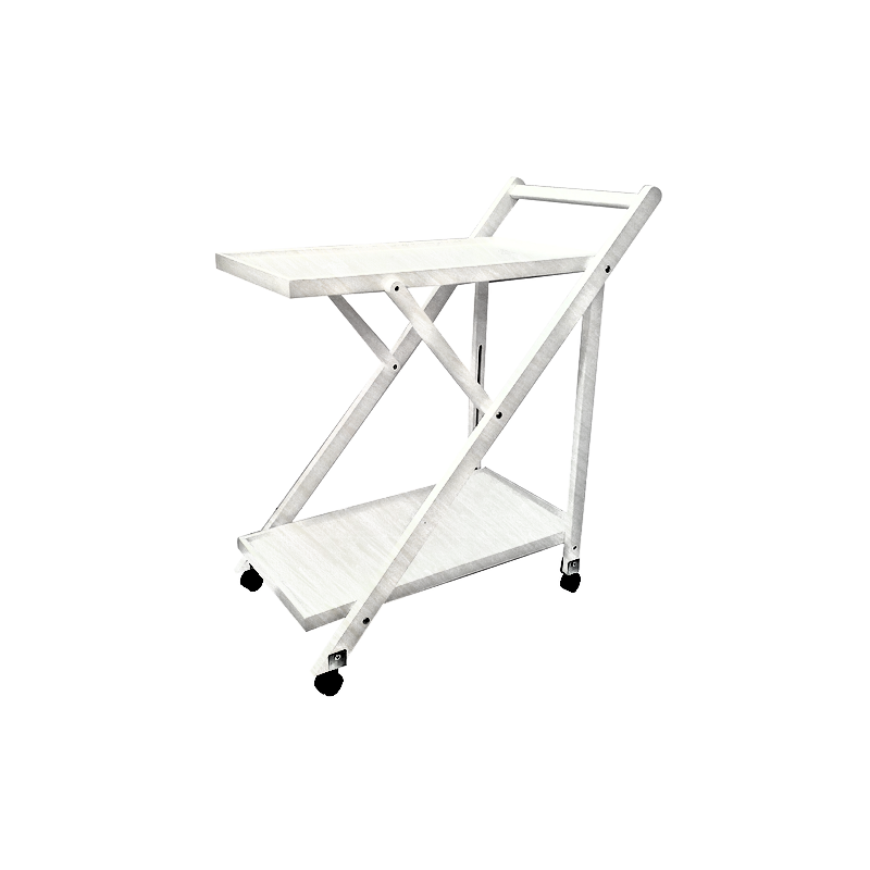 (SALDO) Camarera de servicio plegable Tavira 65x40x85cm color blanco