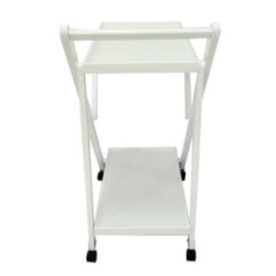 (SALDO) Camarera de servicio plegable Tavira 65x40x85cm color blanco
