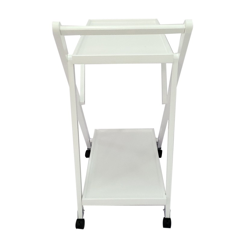 (SALDO) Camarera de servicio plegable Tavira 65x40x85cm color blanco